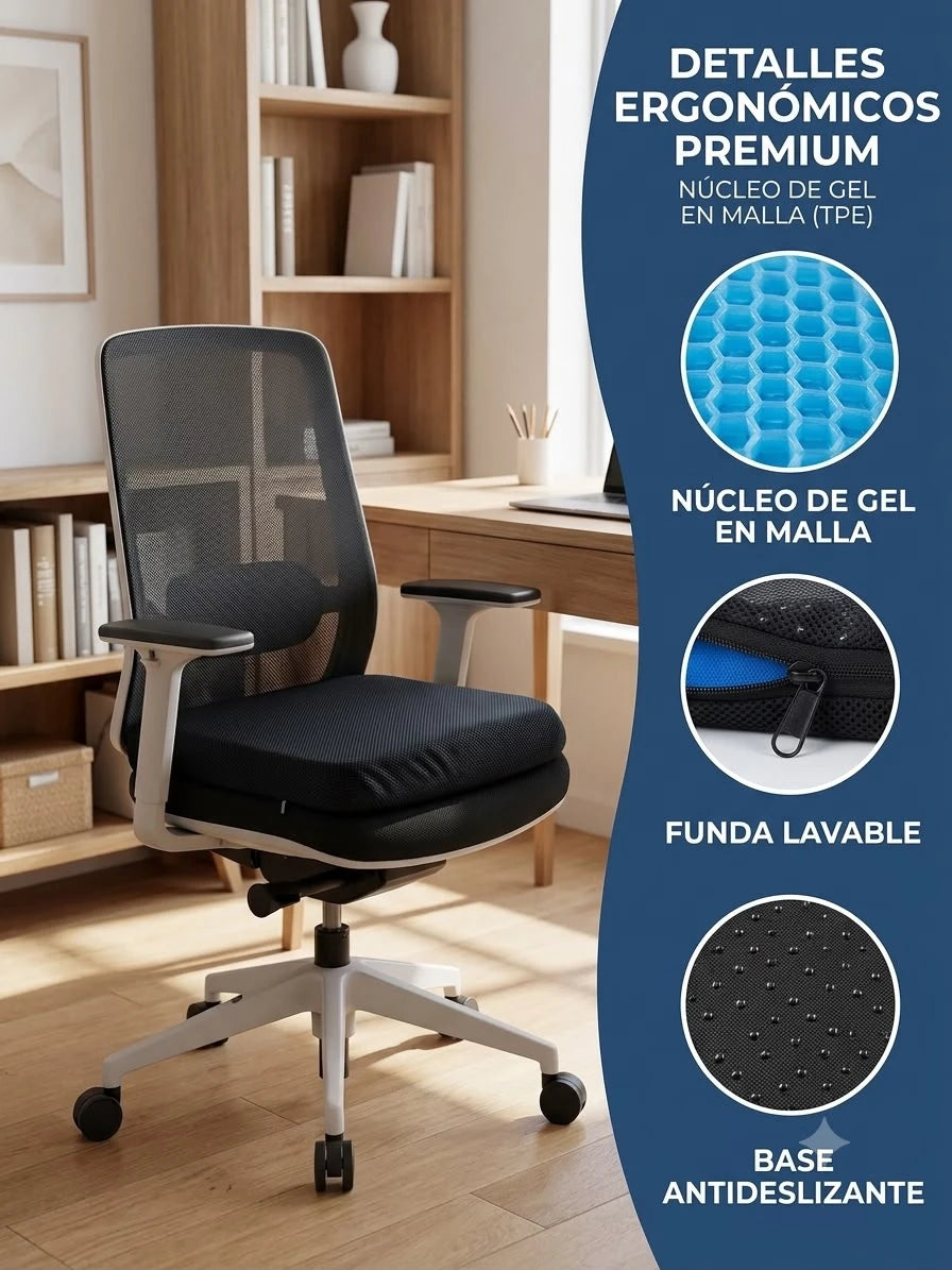 Cojín de Gel Transpirable para Asiento